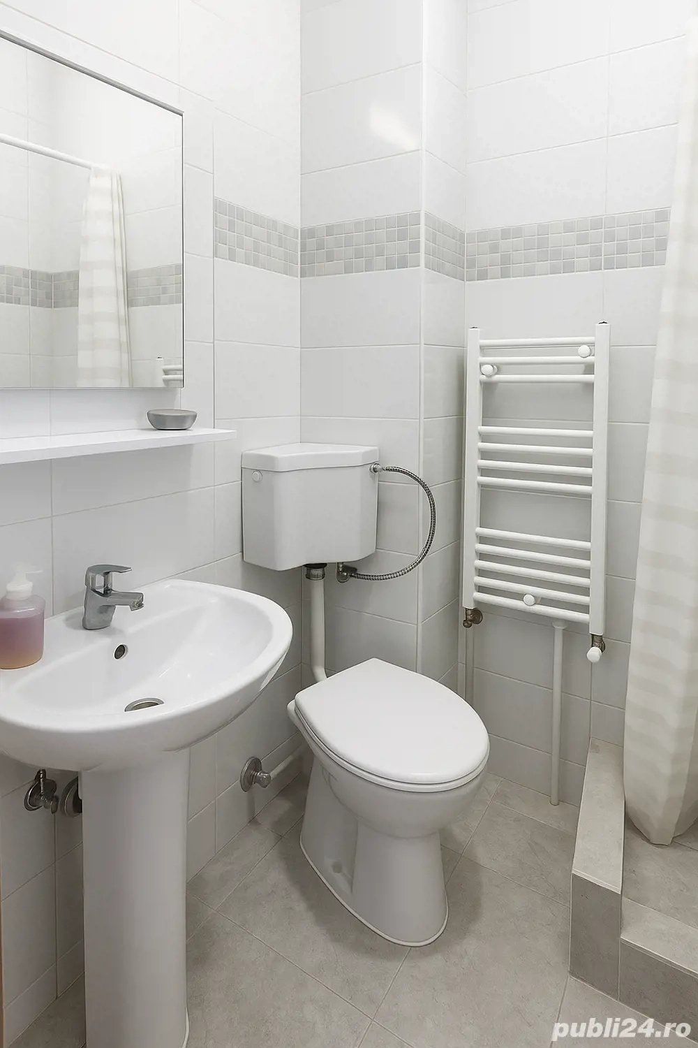 A white bathroom with toilet and dishwasher